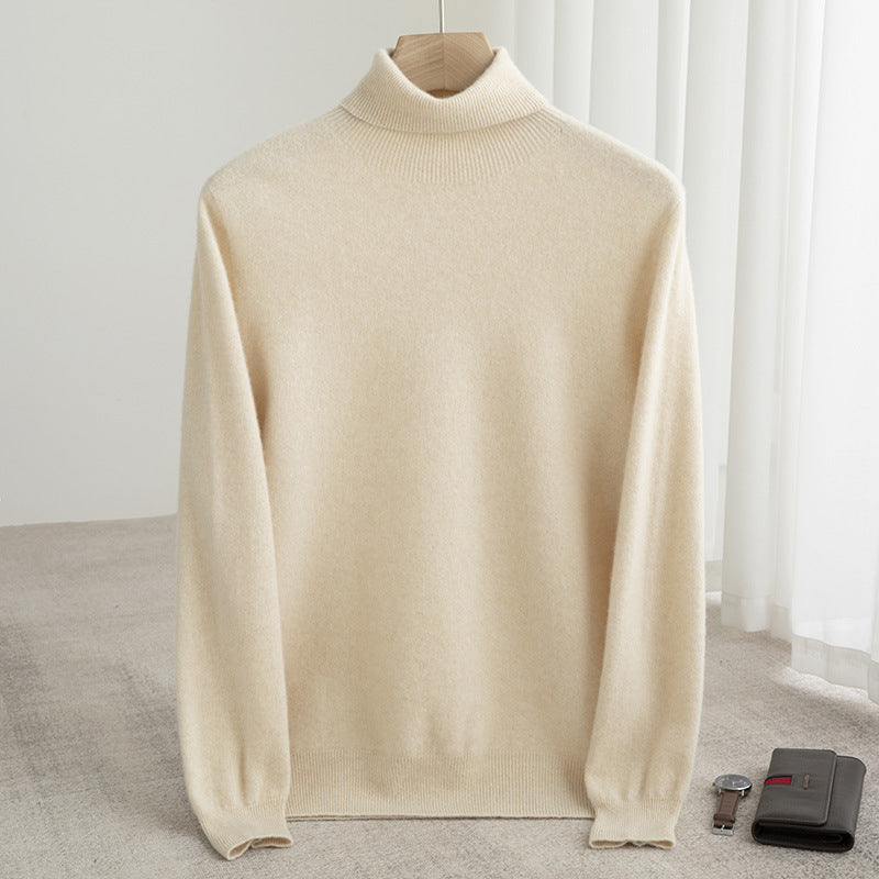 Rollkragenpullover aus Wolle