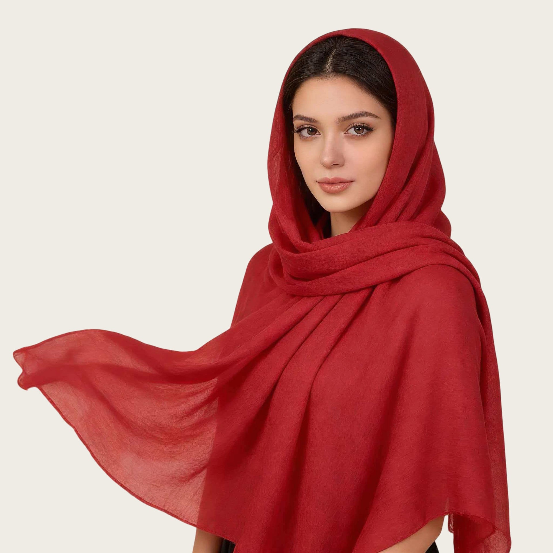 The Sovereign Silk-Modal Drape | Premium Anti-Slip Luxury Hijab-2