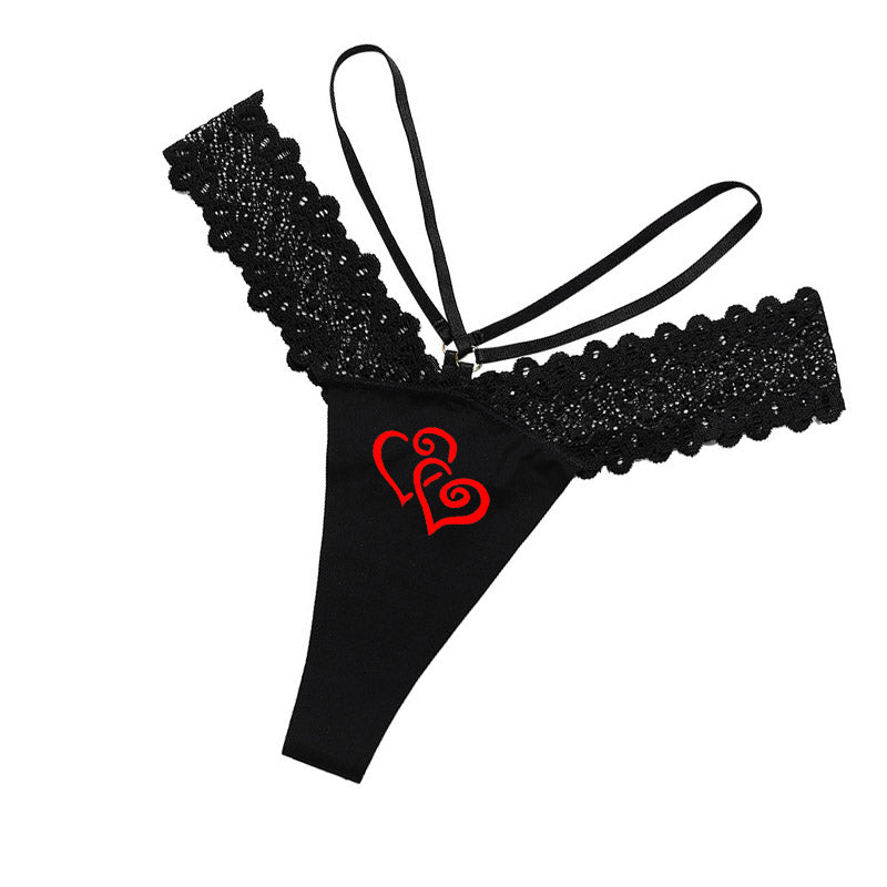 Personalized Her Lace V-Strap Thong