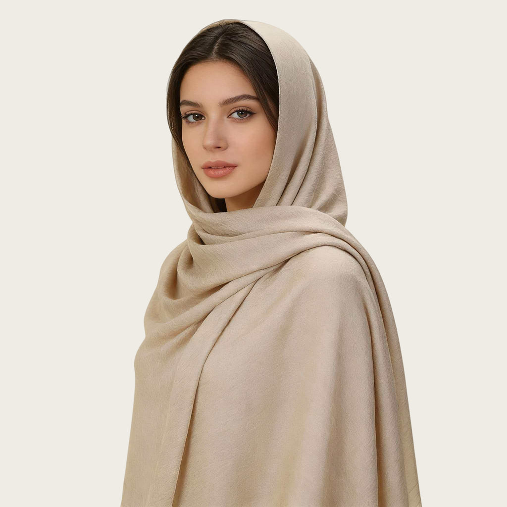 The Sovereign Silk-Modal Drape | Premium Anti-Slip Luxury Hijab
