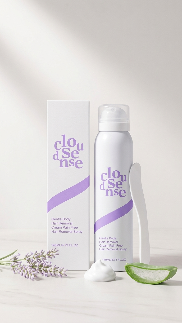 Cloud Sense™ Pain-Free Hair Removal Spray & Spatula Set